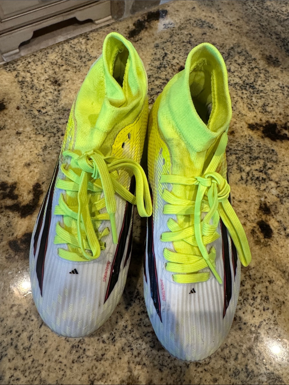 adidas F50!Kids Neon Yellow and White Soccer Cleats